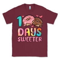 Burgundy 100 days sweeter Classic Tee - MaliasSmallBusiness