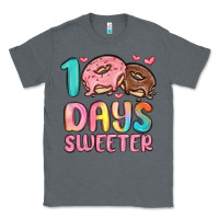 Charcoal Heather 100 days sweeter Classic Tee - MaliasSmallBusiness