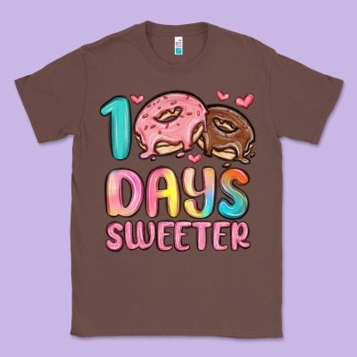 100 Days Sweeter Classic Tee Designed By Maliassmallbusiness