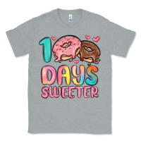 Heather Grey 100 days sweeter Classic Tee - MaliasSmallBusiness