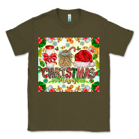 Army Green Christmas Vibes Classic Tee - CowhideDigitalArt