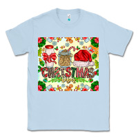 Dusty Blue Christmas Vibes Classic Tee - CowhideDigitalArt