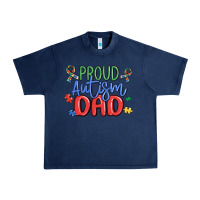 Navy proud autism dad Urban Heavy Tee - MaliasSmallBusiness