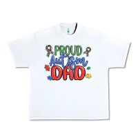 White proud autism dad Urban Heavy Tee - MaliasSmallBusiness
