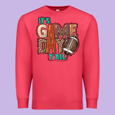 It's Game Day Y'all Premium Sweatshirt Designed By Howdyjamesfarm