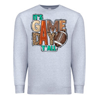 Heather Grey It's game day y'all Premium Sweatshirt - HowdyJamesFarm
