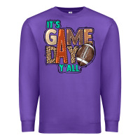 Purple It's game day y'all Premium Sweatshirt - HowdyJamesFarm