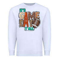White It's game day y'all Premium Sweatshirt - HowdyJamesFarm