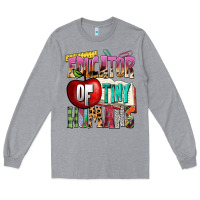 Heather Grey educator of tiny humans Long Sleeve Tee - NancyCooperArtShop