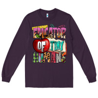 Plum educator of tiny humans Long Sleeve Tee - NancyCooperArtShop