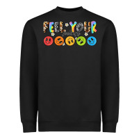 Black feel your feelings Heavyweight Sweatshirt - NancyCooperArtShop