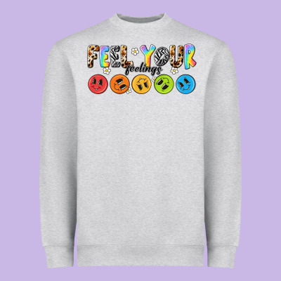 Feel Your Feelings Heavyweight Sweatshirt Designed By Nancycooperartshop
