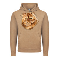 Vintage Coffee Persian Cat Face Vintage Hoodie - LillyAllenDesigns