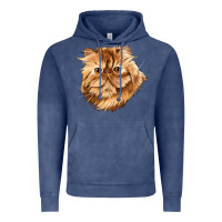 Vintage Denim Persian Cat Face Vintage Hoodie - LillyAllenDesigns
