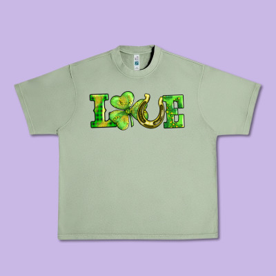 Love With Horseshoe Urban Heavy Tee Designed By Adodesignshop