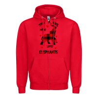 Red Just a girl who loves Elephants - Elephant Zipper Hoodie - Bettercallsaul