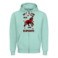 Seafoam Just a girl who loves Elephants - Elephant Zipper Hoodie - Bettercallsaul