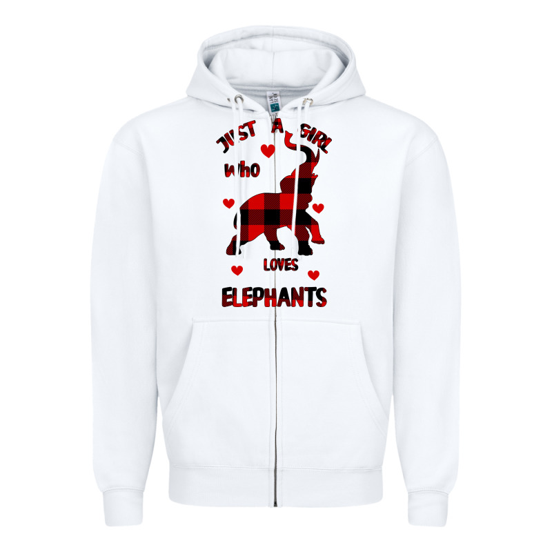 Just A Girl Who Loves Elephants - Elephant Zipper Hoodie by Bettercallsaul | Teevron
