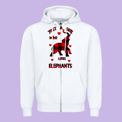 Just A Girl Who Loves Elephants - Elephant Zipper Hoodie Designed By Bettercallsaul
