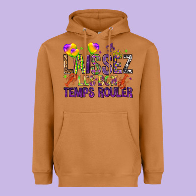 Loissez Les Bon Temps Rouler With Balloon Heavyweight Hoodie Designed By Howdyjamesfarm