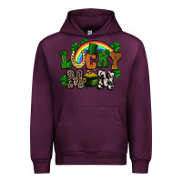 Mauve Wine lucky mom St. Patricks Day Urban Hoodie - FaDigitalArtStudio