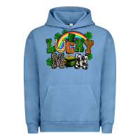 Pigment Pebble Blue lucky mom St. Patricks Day Urban Hoodie - FaDigitalArtStudio