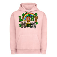 Pigment Salmon lucky mom St. Patricks Day Urban Hoodie - FaDigitalArtStudio
