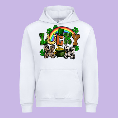 Lucky Mom St. Patricks Day Urban Hoodie Designed By Fadigitalartstudio