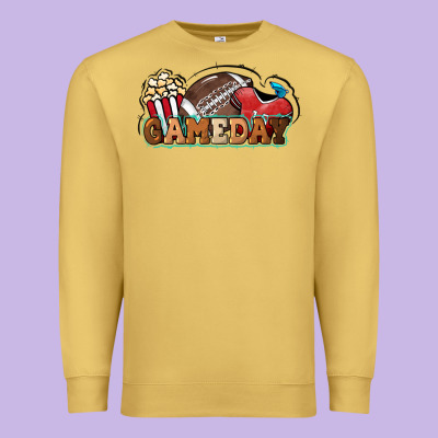 Game Day Football Popcorn Premium Sweatshirt Designed By Howdyjamesfarm