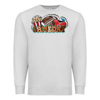 Dove Grey Game day football popcorn Premium Sweatshirt - HowdyJamesFarm