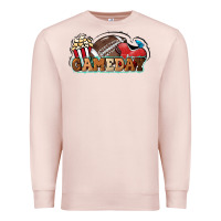 Pale Pink Game day football popcorn Premium Sweatshirt - HowdyJamesFarm