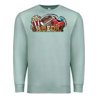 Seafoam Game day football popcorn Premium Sweatshirt - HowdyJamesFarm