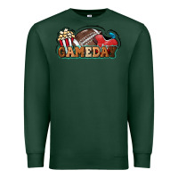 Sports Green Game day football popcorn Premium Sweatshirt - HowdyJamesFarm