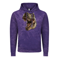 Cloud Purple Tyrannosaurus T Rex Face Vintage Hoodie - LillyAllenDesigns