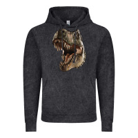 Vintage Black Tyrannosaurus T Rex Face Vintage Hoodie - LillyAllenDesigns