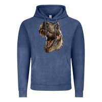 Vintage Denim Tyrannosaurus T Rex Face Vintage Hoodie - LillyAllenDesigns