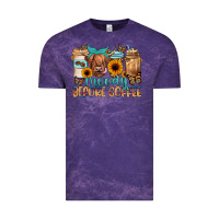 Cloud Purple moody before coffee Vintage Tee - JahusDesignShop