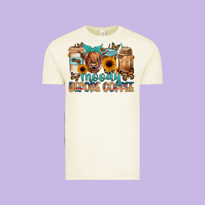 Moody Before Coffee Vintage Tee Designed By Jahusdesignshop