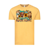 Vintage Mustard moody before coffee Vintage Tee - JahusDesignShop