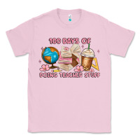 Bubblegum Pink 100 days of doing teacher stuff Classic Tee - MaliasSmallBusiness