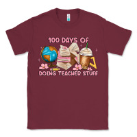 Burgundy 100 days of doing teacher stuff Classic Tee - MaliasSmallBusiness