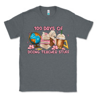 Charcoal Heather 100 days of doing teacher stuff Classic Tee - MaliasSmallBusiness
