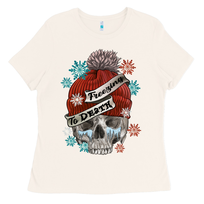 Freezing To Death Skull Ladies Tee by FaDigitalArtStudio | Teevron