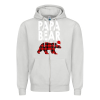Dove Grey Papa Bear Zipper Hoodie - Bettercallsaul