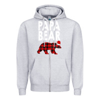 Heather Grey Papa Bear Zipper Hoodie - Bettercallsaul