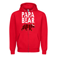 Red Papa Bear Zipper Hoodie - Bettercallsaul