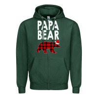 Sports Green Papa Bear Zipper Hoodie - Bettercallsaul