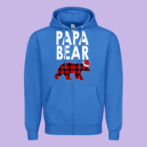 Papa Bear Zipper Hoodie Designed By Bettercallsaul
