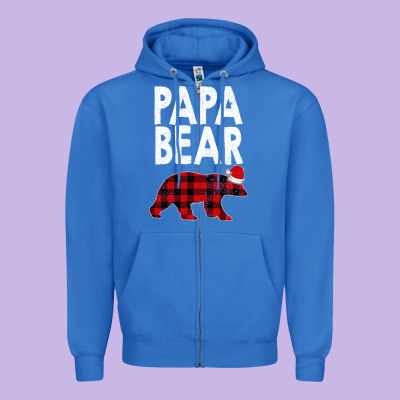 Papa Bear Zipper Hoodie Designed By Bettercallsaul