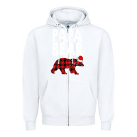 White Papa Bear Zipper Hoodie - Bettercallsaul